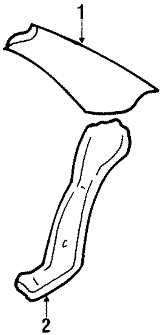 PC38RW8 - Body: Rear Pillar Trim for Mopar Image