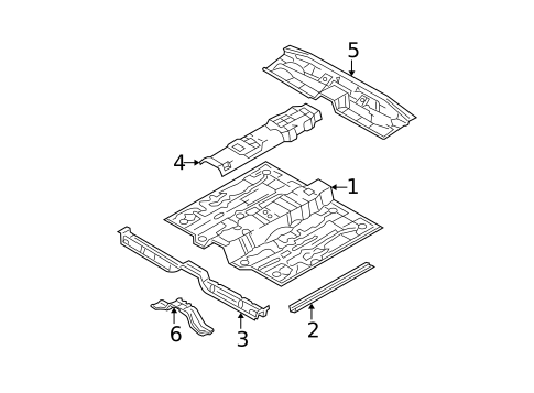 Floor & Rails for 2009 Kia Spectra5 #0