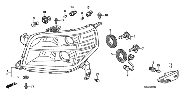 Headlight for 2008 Honda Pilot #0