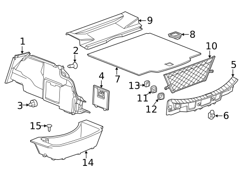 Interior Trim - Rear Body for 2013 Cadillac XTS #1