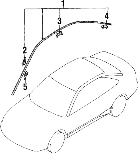 Exterior Trim - Roof for 2001 Mitsubishi Mirage #0
