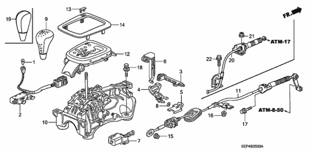 Select Lever for 2005 Acura TL #0