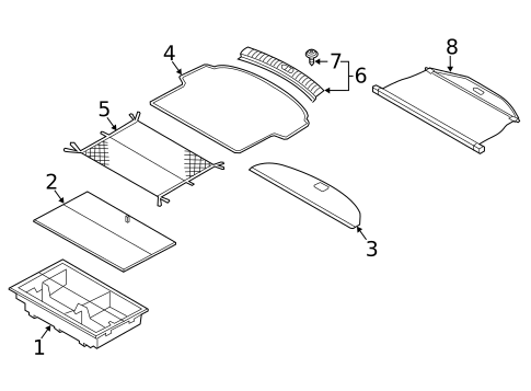 Interior Trim - Rear Body for 2020 Hyundai Santa Fe #0