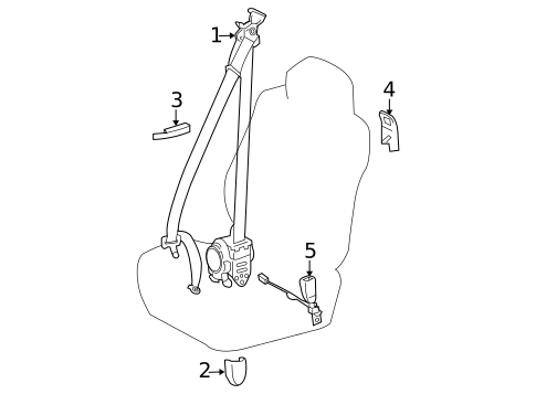 Seat Belt for 2011 Toyota Tundra #5