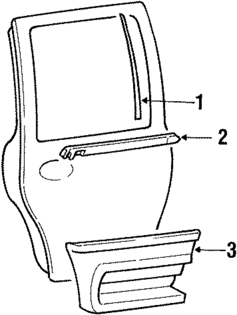 Exterior Trim - Rear Door for 2002 Lincoln Navigator #0