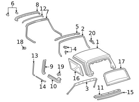Top & Components for 1999 Toyota RAV4 #0