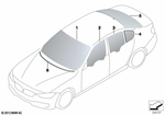51317258065 - : Green Windshield, Grey Schade Band for BMW Image