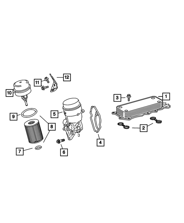 5175569AB - 3.0L Diesel - Mercedes Benz [EXM]: Oil Filter Housing for Mopar Image