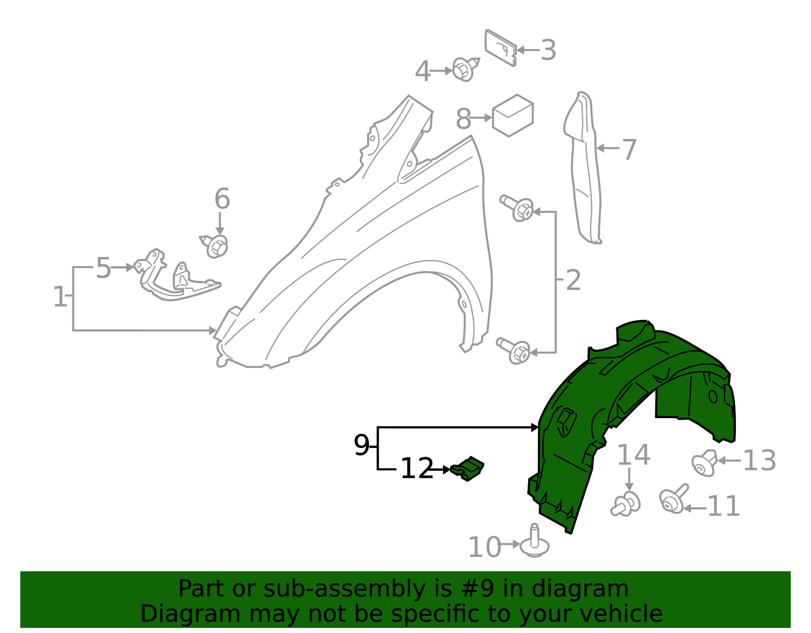 Genuine OEM Ford Part - Fender Splash Shield DT1Z-16102-A | Genuine OEM ...