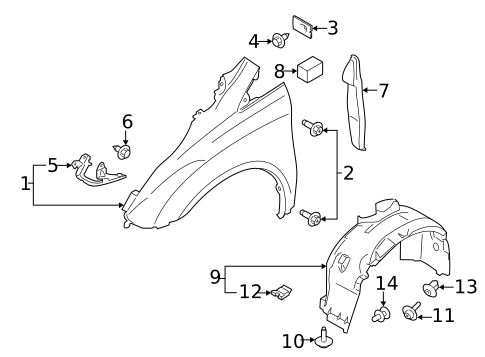Fender & Components for 2014 Ford Transit Connect #0