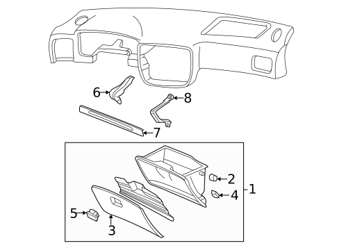 Glove Box for 1997 Honda Civic #0