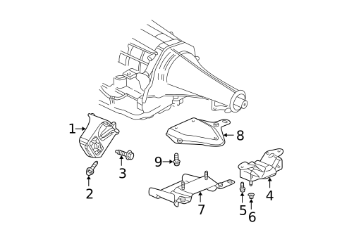 Engine & Trans Mounting for 2003 Dodge Ram 1500 #0