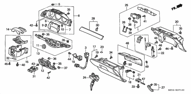 Instrument Panel Garnish for 2001 Acura RL #0