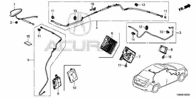 Antenna (1) for 2014 Acura ILX #0