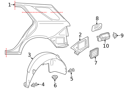 Quarter Panel & Components for 2021 Mercedes-Benz C 63 AMG&reg; #4