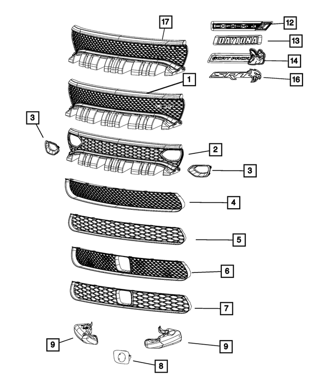 68420463AC - Exterior Ornamentation: Daytona Nameplate for Mopar Image