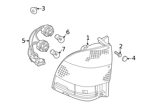 Bulbs - Chassis for 2000 Saab 9-5 #4