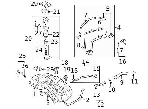 Fuel Pumps & Related Components for 2009 Hyundai Genesis #0