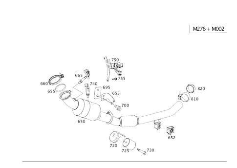 Exhaust System on 6-Cylinder Gasoline Vehicles for 2018 Mercedes-Benz GLE550e #0