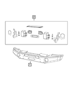 68159377AF - Frame, Bumper and Fascia: Front Bumper Mounting Kit for Jeep: Wrangler, Wrangler JK Image