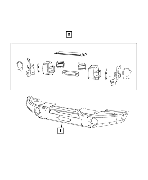 Front Bumper and Fascia for 2013 Jeep Wrangler #3