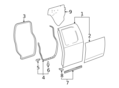 Door & Components for 2006 Toyota Tundra #1