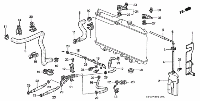Radiator Hose for 1998 Honda Prelude #0