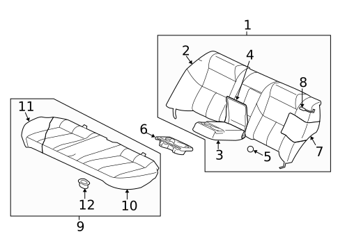 Rear Seat Components for 2005 Mitsubishi Galant #0