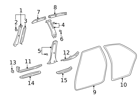 Interior Trim - Pillars for 1998 Lexus GS300 #0