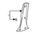 6241330190B0 - Body: Center Pillar Trim for Lexus: GS300, GS400, GS430 Image