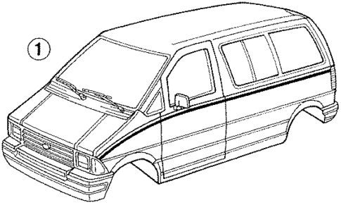 Stripe Tape for 1988 Ford Aerostar #0