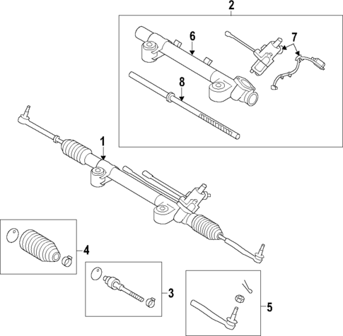 Steering Gear & Linkage for 2013 INFINITI FX37 #1