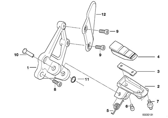 46712335350 - : Heel Guard, Right for BMW-Motorrad Image