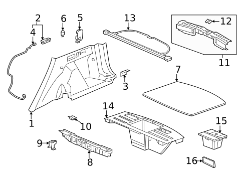 Interior Trim - Rear Body for 2022 Honda CR-V #0