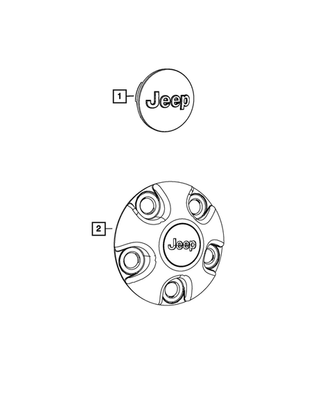 Wheel Covers and Center Caps for 2012 Jeep Wrangler #0