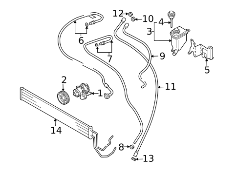 Pump & Hoses for 2010 Porsche Cayenne #2