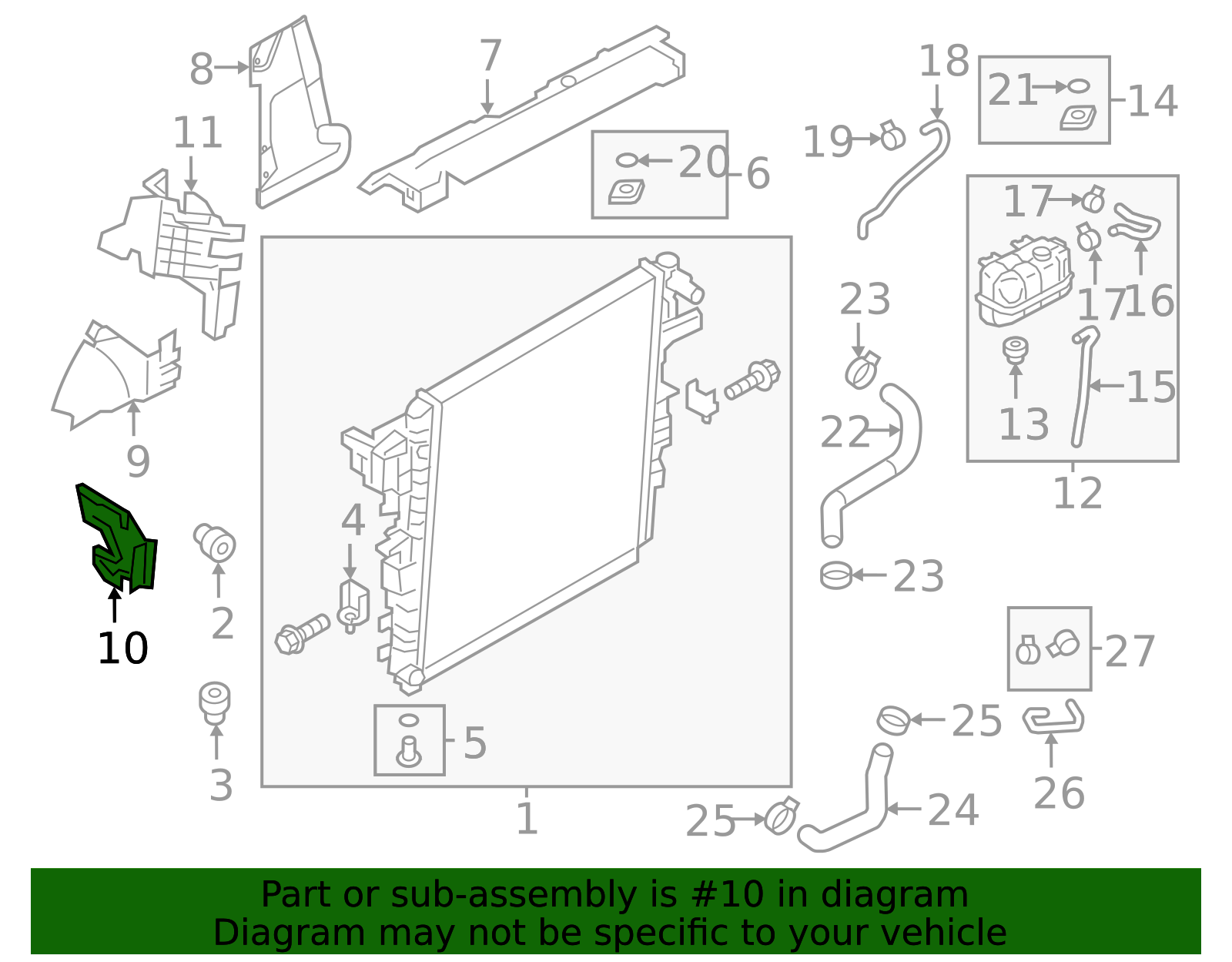 21497-1LA0B - Radiator Support Baffle 2017-2020 Nissan Armada ...