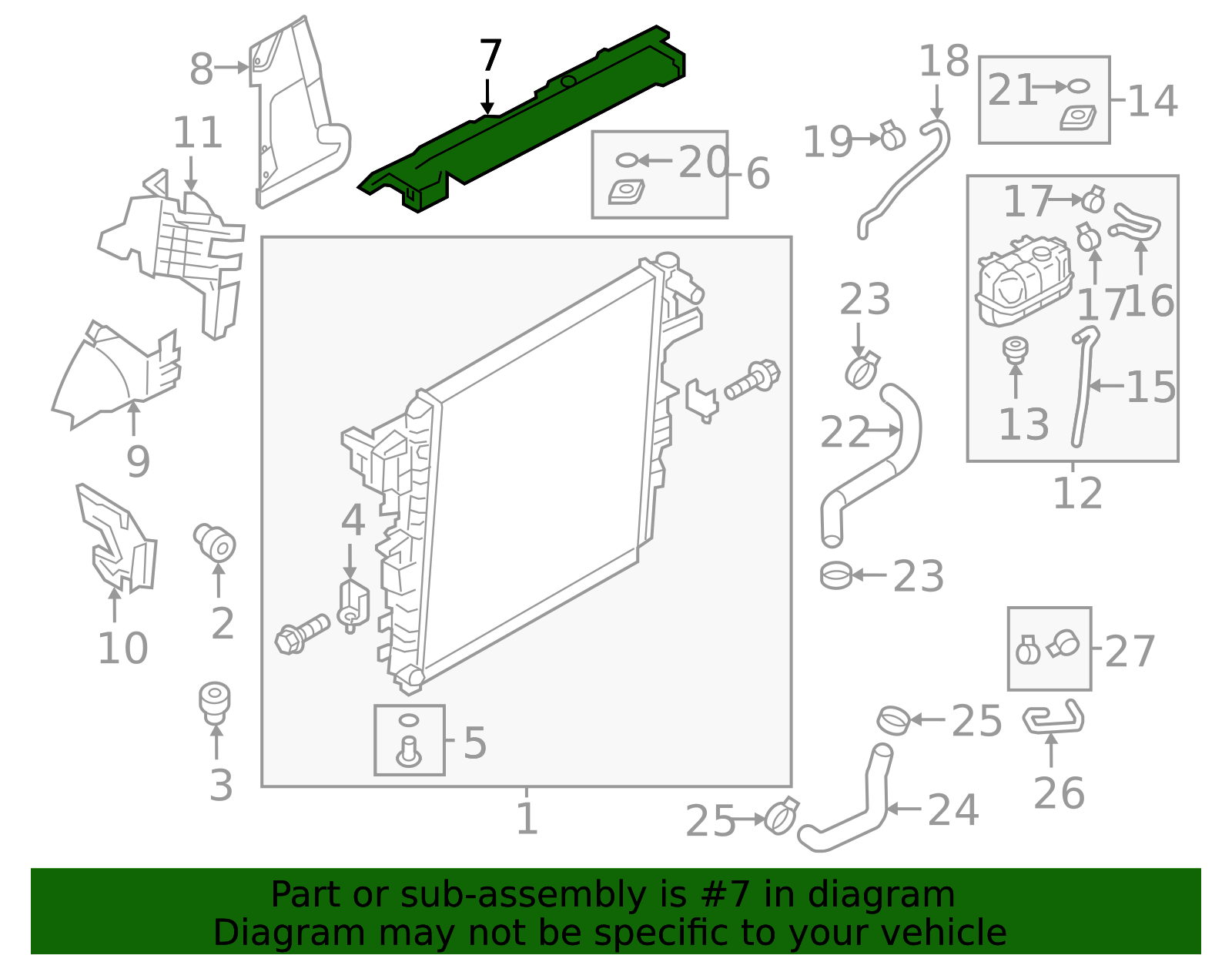 2017-2024 Nissan Armada Radiator Air Seal 21496-1LA0A | OEM Parts Online