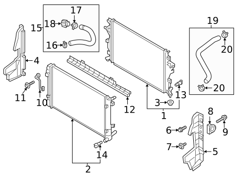 Radiator & Components for 2018 Kia Niro #1