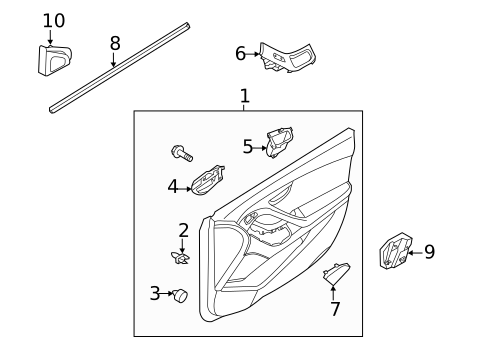 Front Door for 2012 Hyundai Elantra #0
