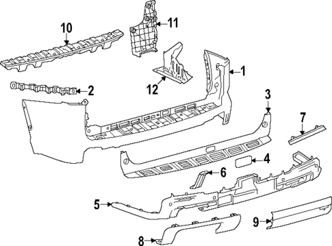 Bumper & Components - Rear for 2025 Toyota Sequoia #0