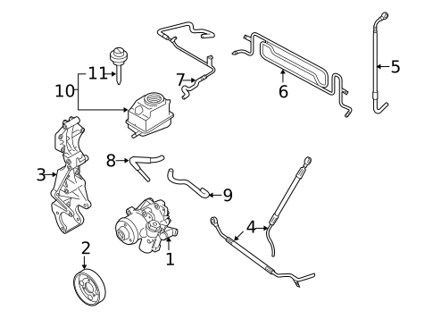 Pump & Hoses for 2004 Volkswagen Golf #1