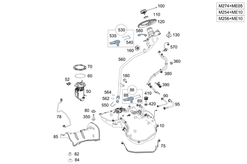 Fuel Tank with Detachable Parts for 2026 Mercedes-Benz GLE450e #0