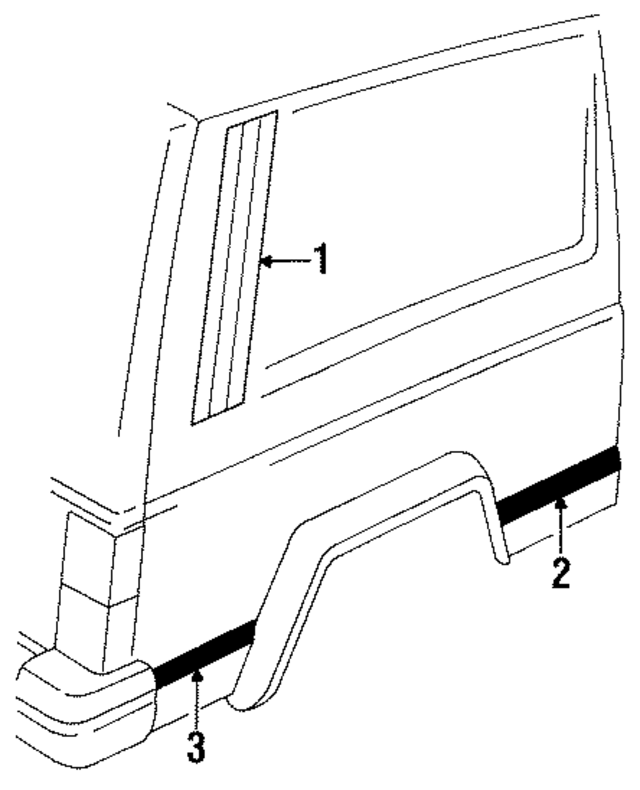 55003046 - Body: Lower Molding for Mopar Image