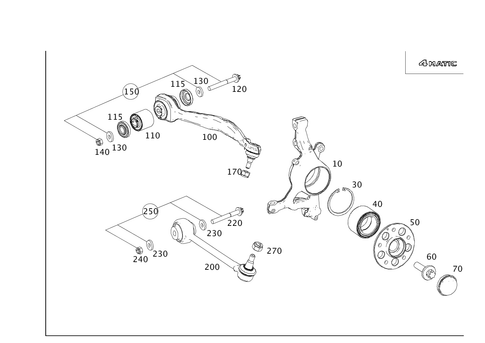 4MATIC&reg; Steering Knuckle and Transverse Control Arm for 2012 Mercedes-Benz C250 #0