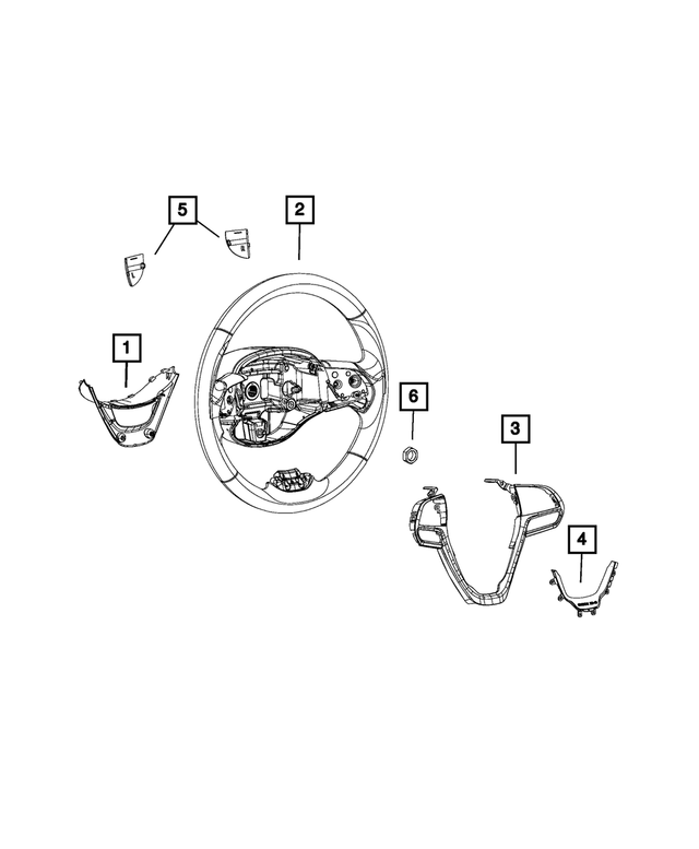 6EP49DX8AD - Steering: Steering Wheel Bezel for Mopar Image
