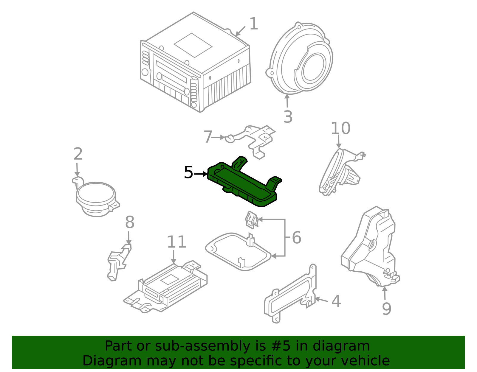 96360-4D500 - Rear Speaker 2006-2014 Kia Sedona | Kia Parts Space