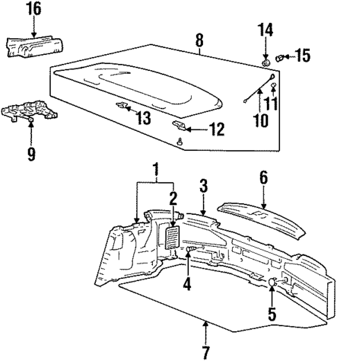 Interior Trim - Rear Body for 2000 Hyundai Tiburon #0