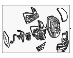 76200TG7A71ZM - : Mirror Assembly for Honda: Passport, Ridgeline Image