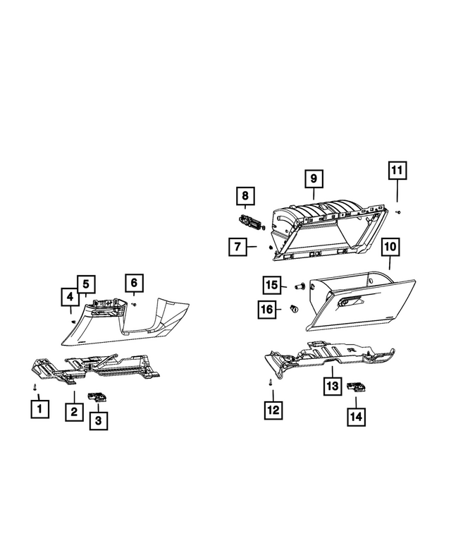 7XE88TX7AA - : Glove Box Door for Mopar Image